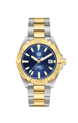 TAG Heuer Aquaracer Calibre 5 41 Stainless Steel - Yellow Gold / Blue / Bracelet